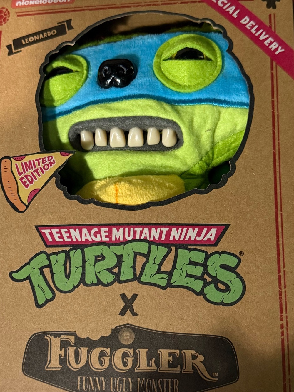 Nickelodeon Teenage Mutant Ninja Turtles Fuggler Plush - Blue & Lime Green